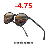 Ultralight Titanium Small Round Frame Men Anti-blue light Myopia Glasses Sunglasses Trend Wild Nearsighted Sun Glasses -1.0~-6.0