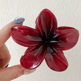 Gradient Flower Hair Clip Beach Hairpins Flower Claw Clips Hawaiian Style Headwear Summer Flower Hairpins Girls Hair Accessories