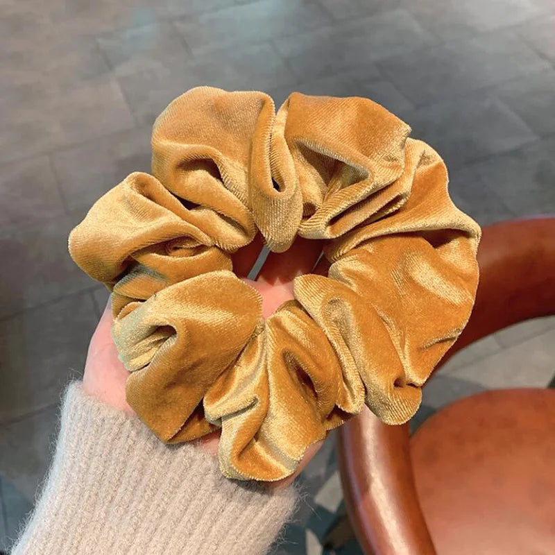 1 Piece Big Size Velvet Scrunchies Girls’ Hair Ties Women Hair Elastics Rubber band hair Accessories Ponytail Holder Hair Rope