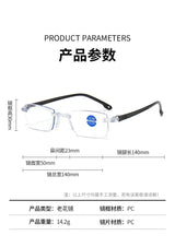 Luxury Blue Light Blocking Reading Glasses Women Men Cutting Frame Presbyopia Eyeglasses HD Lens Farsighted Prescription Eyewear