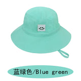 SMILE Baby Sunhat Summer Spring Kids Bucket Hat For Girls Boys Children Big Visor Cotton Sun Cap Beach Travel Panama Hats Caps
