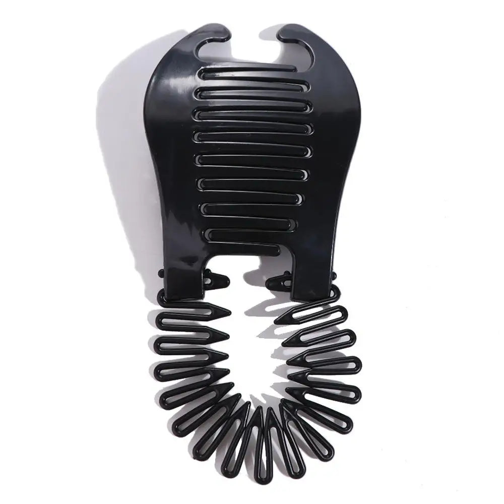 Women Comb Hair Riser Claw Flexible Headwear Black Brown Banana Barrettes Clip Hair Holding Tool Fashion Elastics Hair Comb