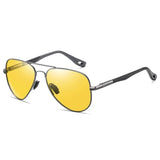 0 -0.5 -0.75 To -6 Night Vision Lens Oval Prescription Sunglasses Men Polarized Metal Driving Anti-Glare Nearsighted Sun Glasses