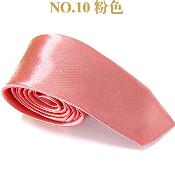 Mans Accessories Slim Skinny Tie for Men Jacquard Woven Solid Champagne Orange Red Purple Blue Ties Wedding Necktie corbatas par