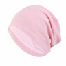 Unisex Men Women Beanie Cotton Night Sleep Cap Bonnet Chemo Hat Headwear Turban Baggy Hair Care Nightcap Pullover Hat Solid Colo