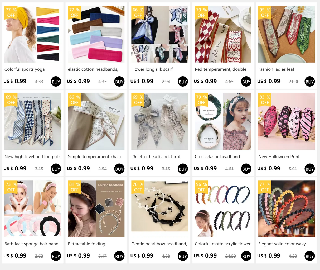 Cross elastic headband chiffon silk headband ladies headband hair accessory sports face wash