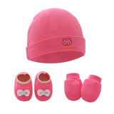 1 Set Baby Anti Scratching Gloves Hat Foot Cover Set Soft Cotton Newborn No Scratch Mittens Socks Beanies Cap Nightcap