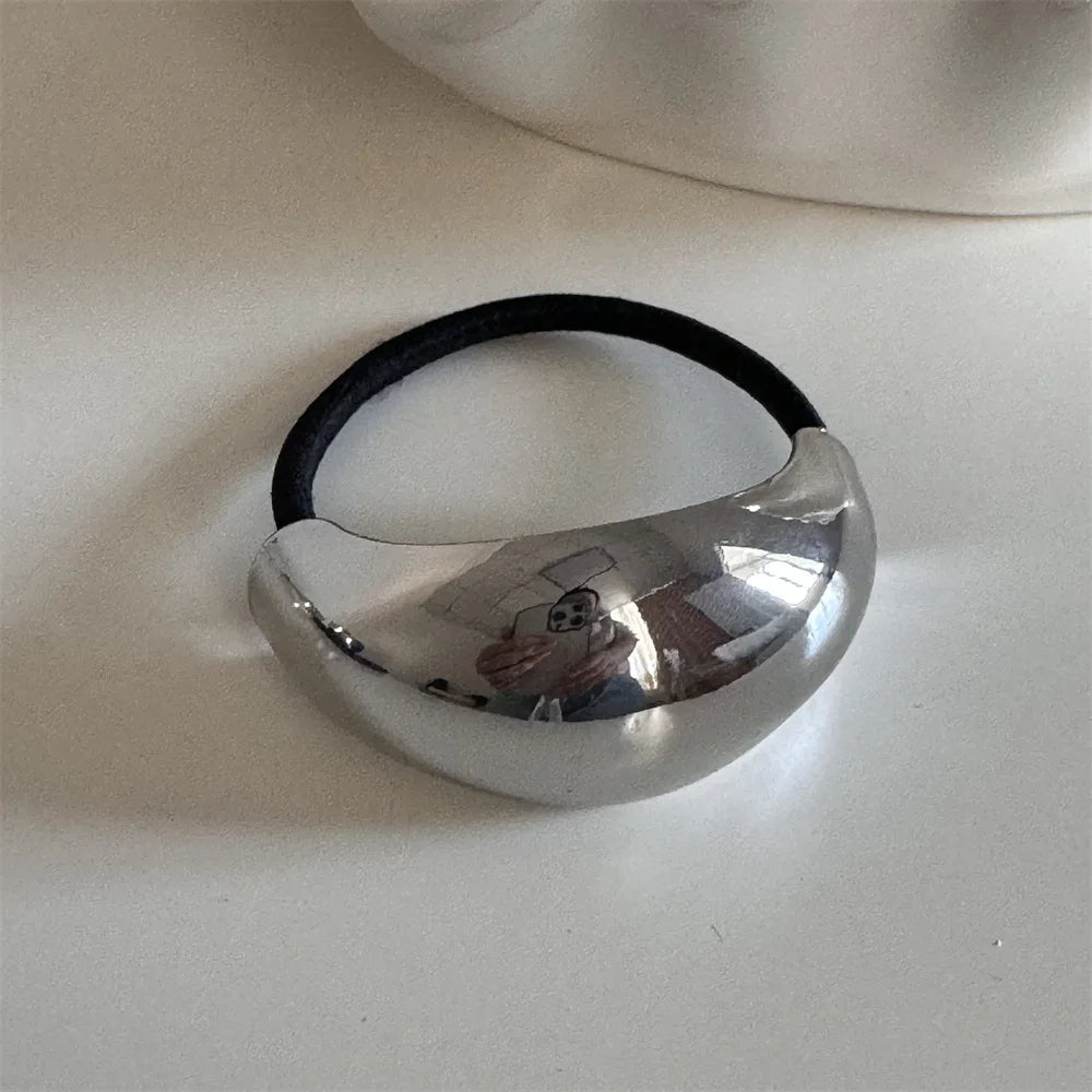 irregular and minimalist curved elastic hairrope retro fashion and personality head rope temperament and versatile rubber band