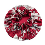Double Layer Silky Satin Bonnet Women Sleeping Cap Large Reversible Satin Linned Night Sleep Headwrap Hat Hair Wrap Accessories