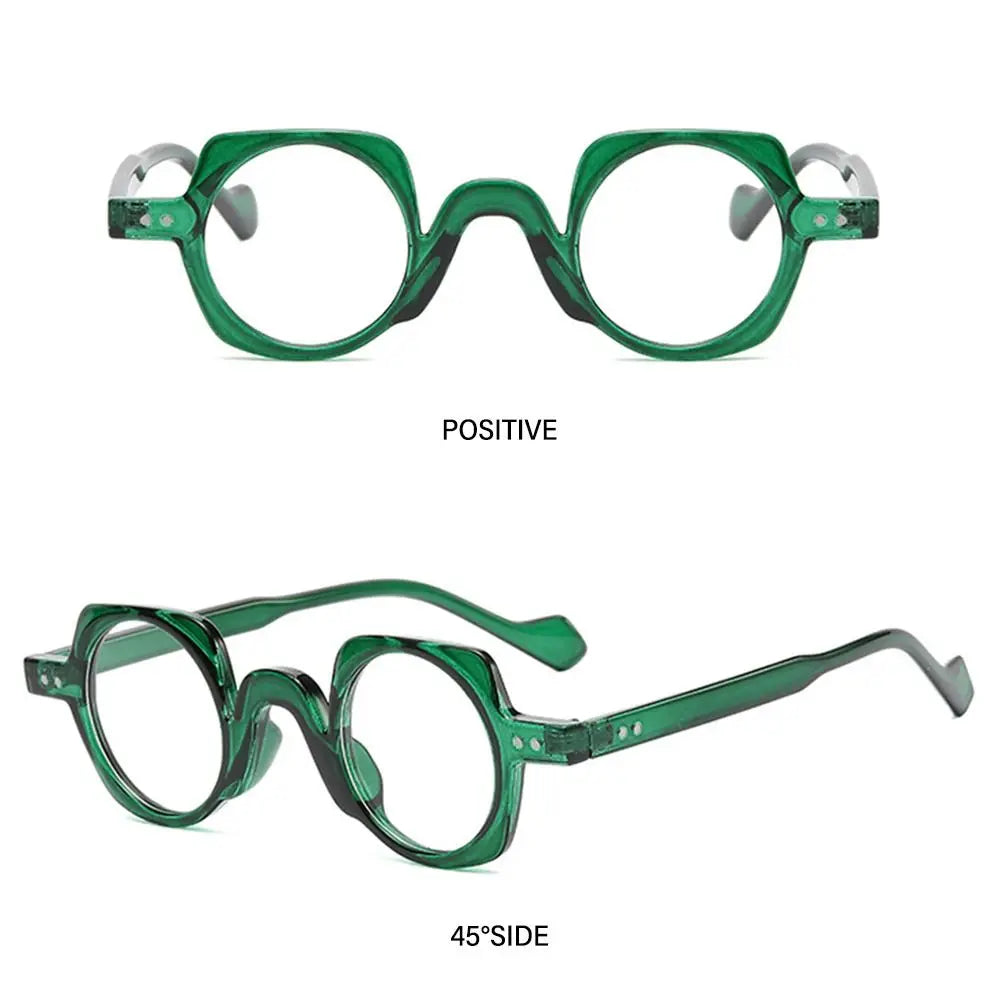 Round Square Frame Blue Light Blocking Glasses Japanese Style Unisex Non-Prescription Glasses Eyeglasses Frame