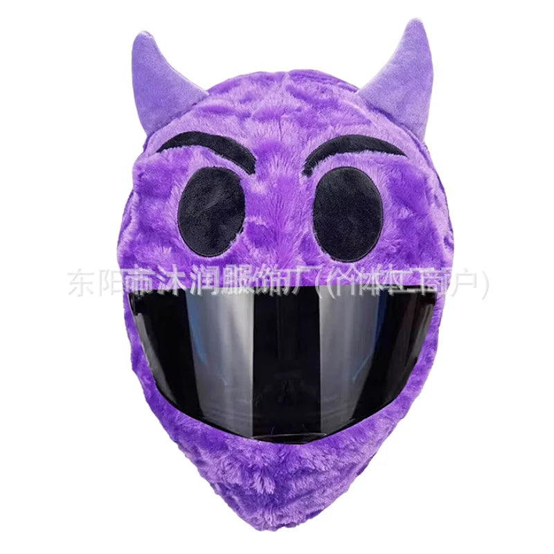 Festival Cartoon Hat Cap Motorcycle Helmet Cover Innovative Bicycle Helmet Cover Outdoor Fun Personalized Christmas Demon Devil