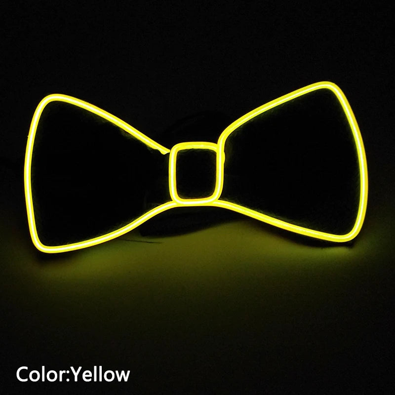 LED Acrylic Bow Tie Light up LED Men Bow Tie Luminous Bow tie Costume Men Ties DJ Dance Glow Decoration Novelty Gift LED Cravat