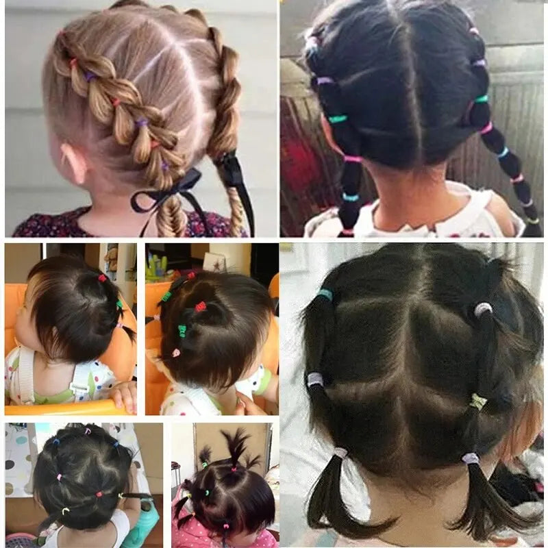 1000pcs Girls Elastic Hair Bands Nylon Rubber Band Headband Hair Accessories Kids Ponytail Holder Bands Kids Ornaments