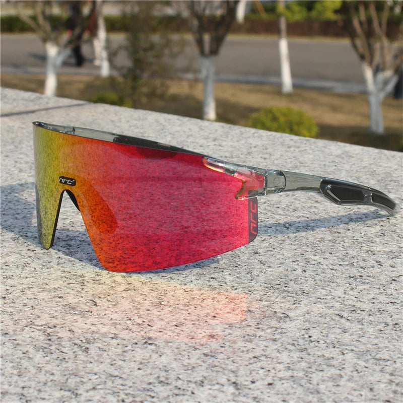1 Lens NRC Cycling Sunglasses UV400 TR90 Sports Bicycle Glasses MTB Mountain Bike Fishing Hiking Riding Eyewear for Men Women