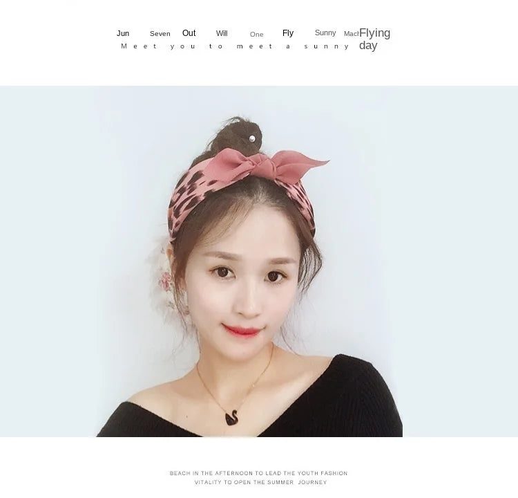 Women Hairbands Wide Female boho ties headband accessories Bow Hair Hoops Headwear Floral Hair Accessories Girl Head Band Lady