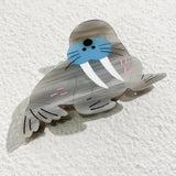 Creative Funny Acetate Tortoise Sturgeon Fish Shark Hairpin Oversize Marine Animal Barrettes Thick Hair Clip Claw Accessories