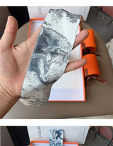 Women's Daily Wear Headbands Bags Handles Silk Scarves Simulated Silk Streamers French Versatile Headbands Scarves Gifts