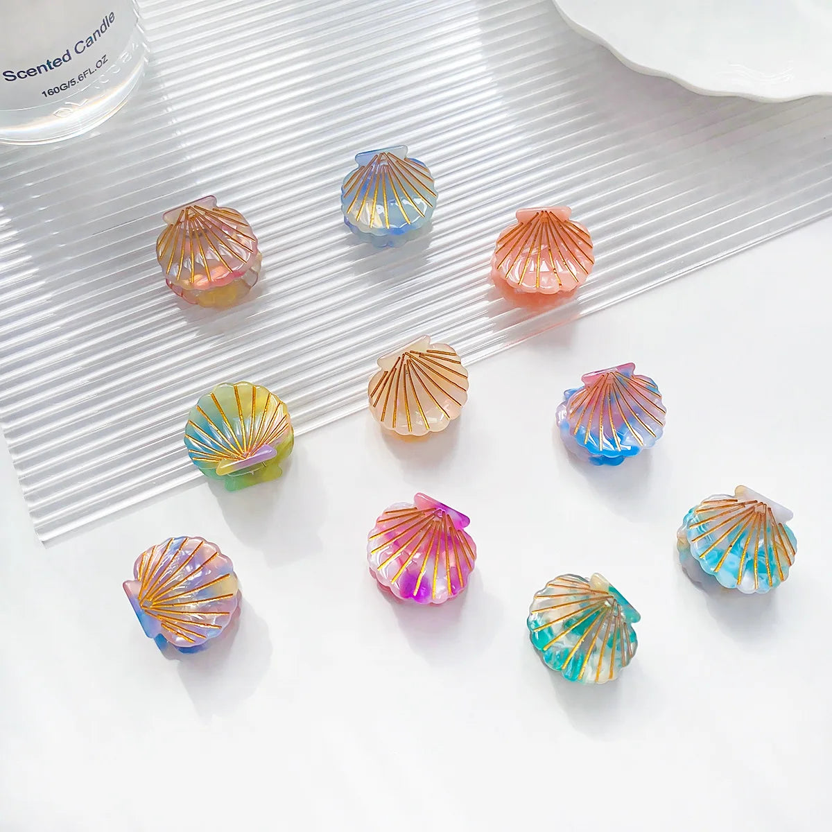 Fashion Shell Hair Claws Hairwear for Women Sweet Cute Mini Shark Clip Crab Clamps Hair Clips Claw Clip Trendy Hair Accessories