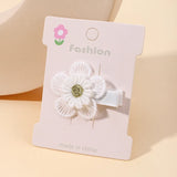 1pcs Ins Daisy Flower Hair Clips Baby Girl Hairpins for Kids Lace White Barette Princess Hooks Infant Accessories Korean