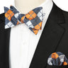 EASTEPIC Striped Bow Tie for Men Hanky Set Plaid Accessory Paisley Neckwear Floral Design Polka Dot Pure Black Evening Party