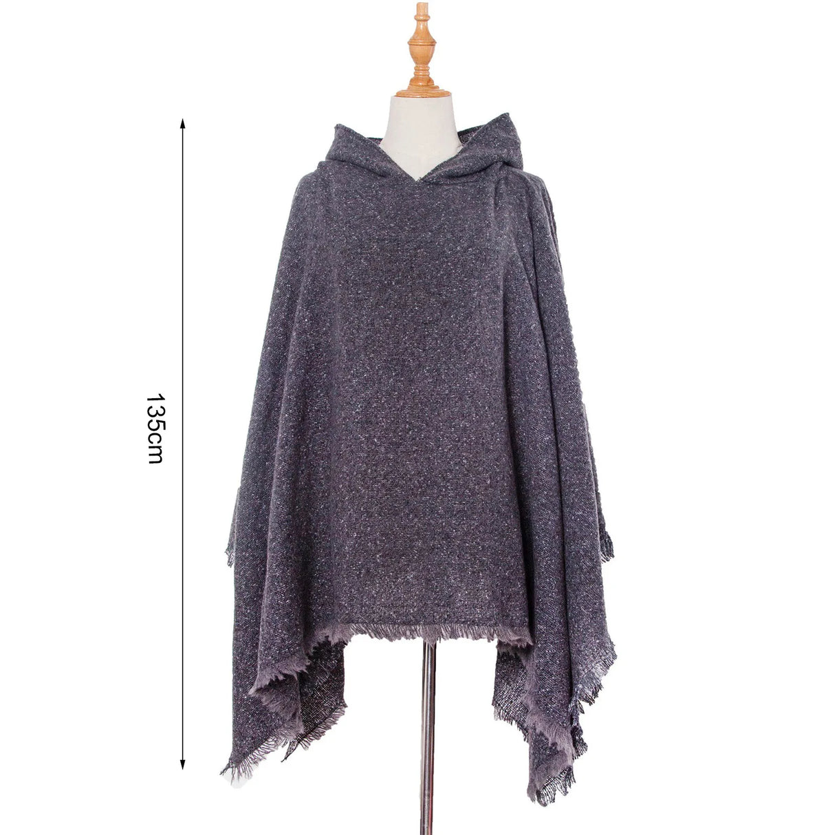 Fashion Autumn/Winter Knitted Hooded Cape Solid Colour Pullover Cape Warm Scarf Top Women Fashion Blouse 2023 T Shirt For Women