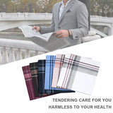 12pc Classic Stripe Plaid Handkerchiefs Men Women Pocket Sweat-absorbing Handkerchief Wedding Party Business Chest Towel Scarves