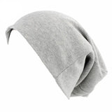 Women Men Sleeping Hat Baggy Beanie Satin Lined Night Unisex Sleep Cap Hair Care Bonnet Hair Loss Nightcap Pullover Hat Headwear