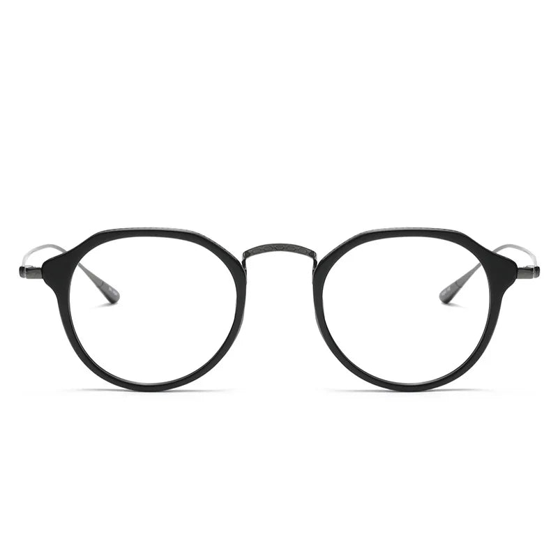 2025 New INS Men's Ultra Light Pure Titanium Glasses Frame Fashion Trend Women's Anti Blue Light Glasses Polygonal Prescription