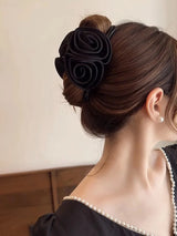 13cm Rose Shark Clip  Large  hair claw Elegant High-Grade Hair Accessories Pinzas Para El Cabello  Заколка Для Волос