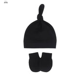 Newborn Baby Hat with Gloves Autumn Winter Warm Cotton Kids Beanies Stuff Children Accessories Infant Nightcap 0-6 Months Babies