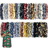 40PCS Silk-Like Women Elastic Hair Scrunchies For Women Hair Ties Rubber Band Hair Rope Accessories Wholesale