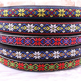 Ethnic Embroidered Jacquard Ribbons Trim DIY for Decoration Handcraft Apparel Sewing Headwear 25mm 1yard/lot