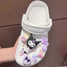 New Sanrio Kuromi LED Shoes Accessories Cartoon Peripheral Cinnamoroll Melody Pompompurin Charm Buckle Charms Kids Gift
