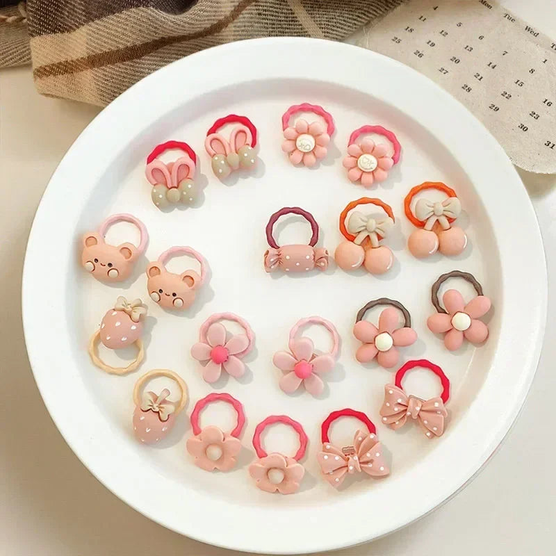 Hair Accessories Girls Bands Bandeau Cheveux Scrunchies Elastic Fille Korean Haarband Rubber Brown Children Gomas Gift Kids