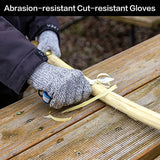 Grade 5 HPPE Anti-Cut Gloves Kitchen Gardening Anti-Cut Knitted Gloves Anti-Thorn Wear-Resistant Glass Building Cutting Gloves