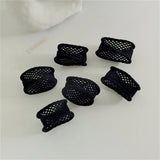 6Pcs/Set High Ponytail Holder Hair Ring Ribbons Thick Ties Cuff Nylon Elastics for Women Hair Rope Headwear Hair Tie Accessories