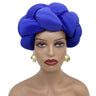 Exaggerated Big Braid Head Band African Raw Silk Turban Cap for Women Nigeria Wedding Party Headpiece Female Headband