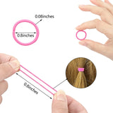 200PCS Baby Toddler Hair Ties Multicolors Elastic Hair Ties 2cm in Diameter No Crease Finger Hair Elastics Small Ponytail Holder
