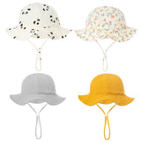 Baby Boy Girl Summer Bucket Hat Soft Cotton Panama for Kids Infant Toddler Cap Outdoor Beach Sun Caps Baby Fisherman Hats