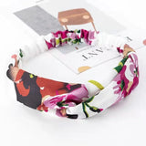 Fashion WomenFloral Headband Hair Accessories Leopard Cross Knotted Bow Chiffon Hair Band Girls Headdress Ladies Hoop Headwear