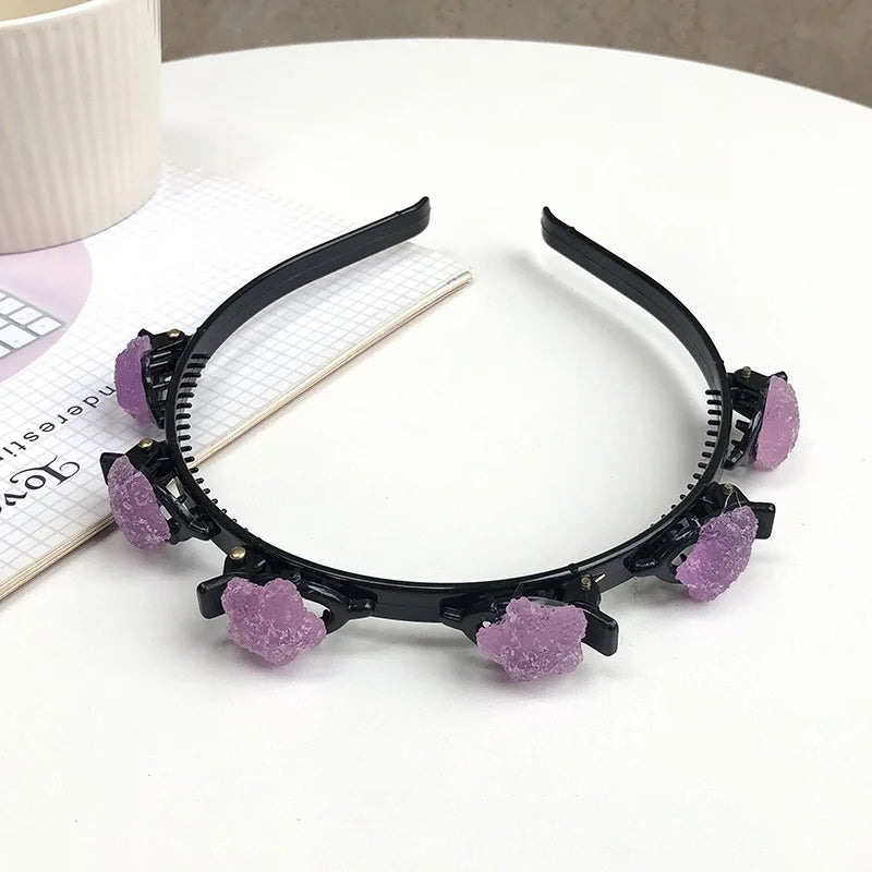 Braided Hair Bands for Girls Hair Hoop Headwear Female Flower Love Fruit Headwear Women New Fashion Hair Accessories
