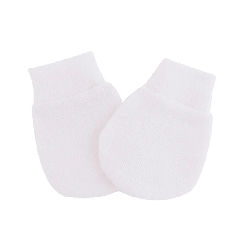 Newborn Baby Hat with Gloves Autumn Winter Warm Cotton Kids Beanies Stuff Children Accessories Infant Nightcap 0-6 Months Babies
