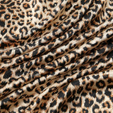 BOHOWAII Fashion Leopard Scarf Hijab Shawl Silk Feeling Hair Ties Satin Square Turbans Cheetah Animal Print Head Wrap Scarves