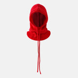 Winter Balaclava Hat for Men&Women Knitted Hooded Cap Outdoor Windproof Drawstring Hat One-Piece Neck Beanie Capofficial website