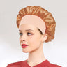 New Women's Satin Solid Sleeping Hat Night Sleep Hair Care Bonnet Nightcap Silky Shower Caps Comfortable Flower Band Unisex Cap