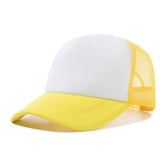 COKK Mesh Baseball Cap Adjustable Snapback Hats For Women Men Unisex Hip Hop Trucker Cap Dad Hat Sponge Soft Breathable Black