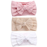 3Pcs/Set Cute Bowknot Baby Headband Turban Soft Elastic Baby Girls Hairband Newborn Hair Band Headdress Kids Hair Accessories