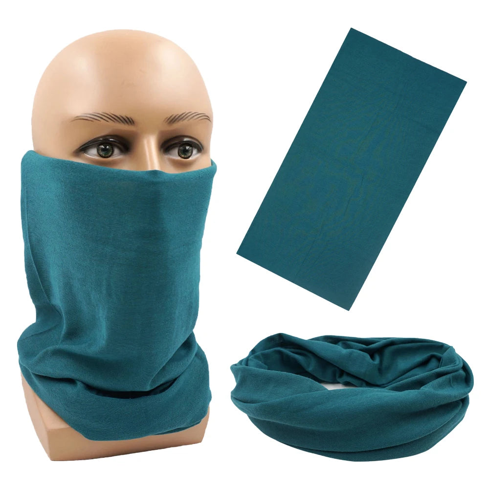 Outdoor Magic Bandana Solid Neon Color Cycling Hiking Scarves Headband Polyester Fashion Neck Cover Fishing Windproof Face Mask
