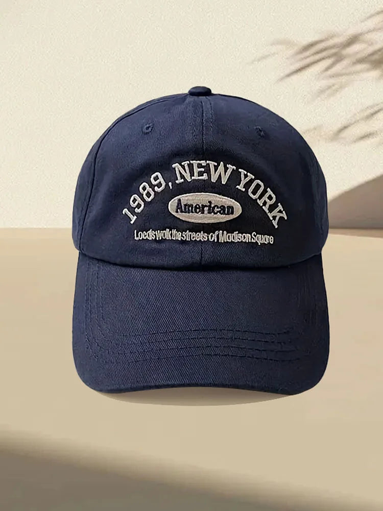 One Retro Embroidered Adjustable Baseball Cap, Casual Sun Hat for Men and Women, Perfect for Super Bowl Sunday Party