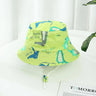Cartoon Printing Baby Bucket Hat Cotton Breathable Kids Fisherman Hat Infant Toddle Sun Hat With Drawstring